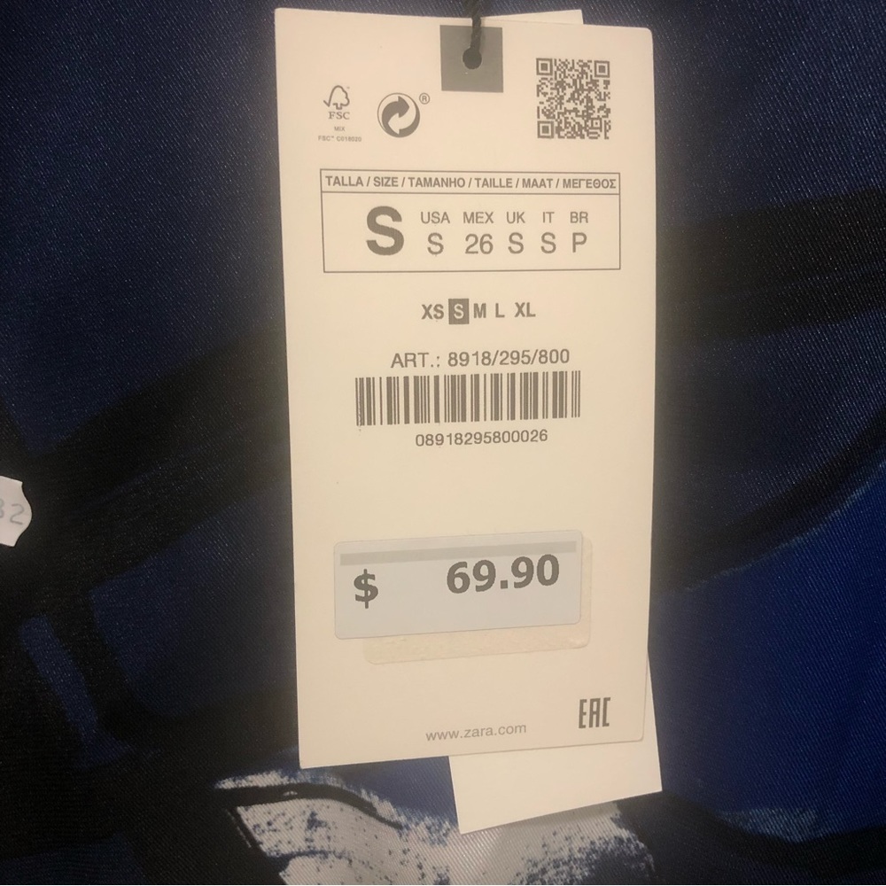 NWT Zara midi printed dress - Picture 6 of 6